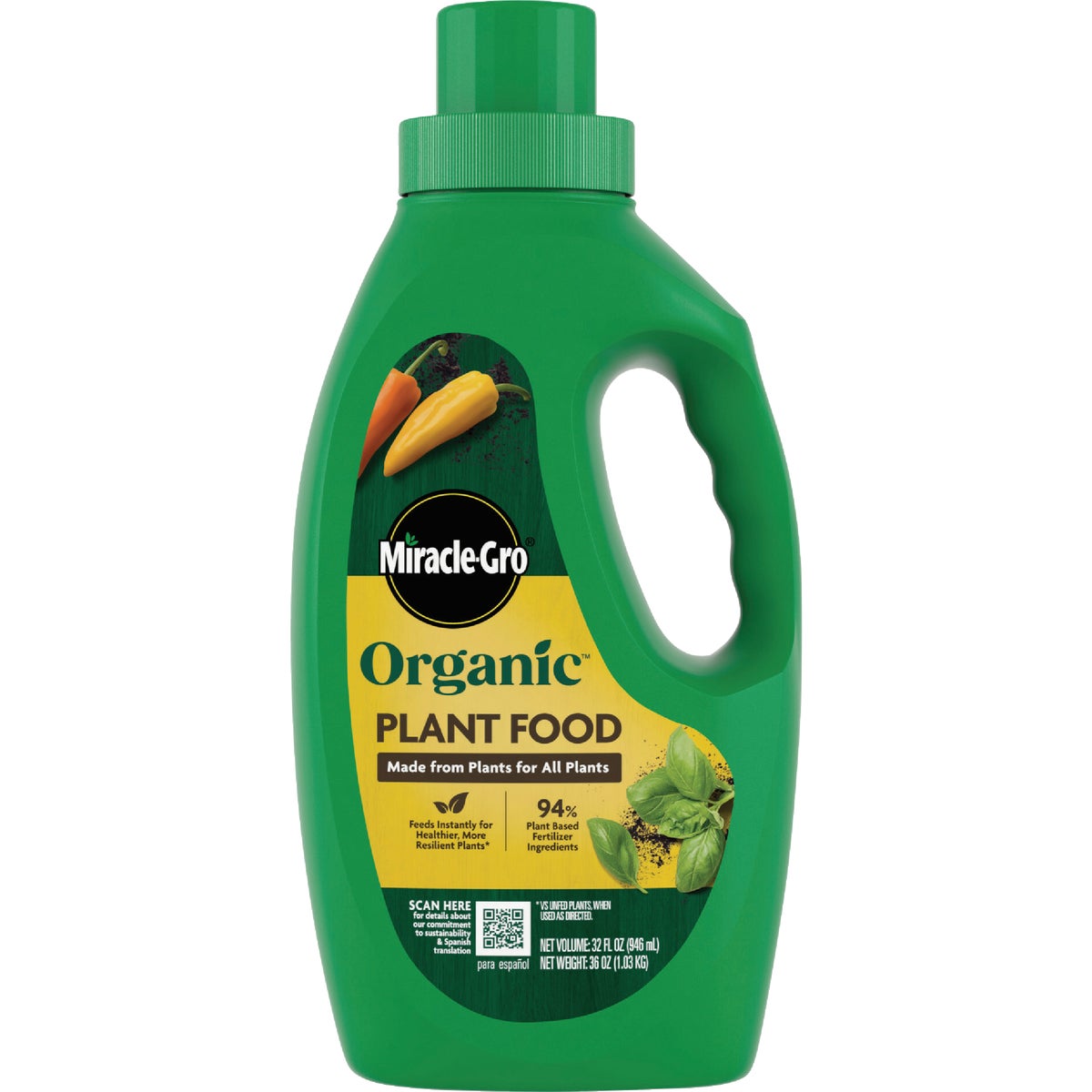 Miracle-Gro 32 Oz. 1-0.5-1 Ready To Use Organic Liquid Plant Food