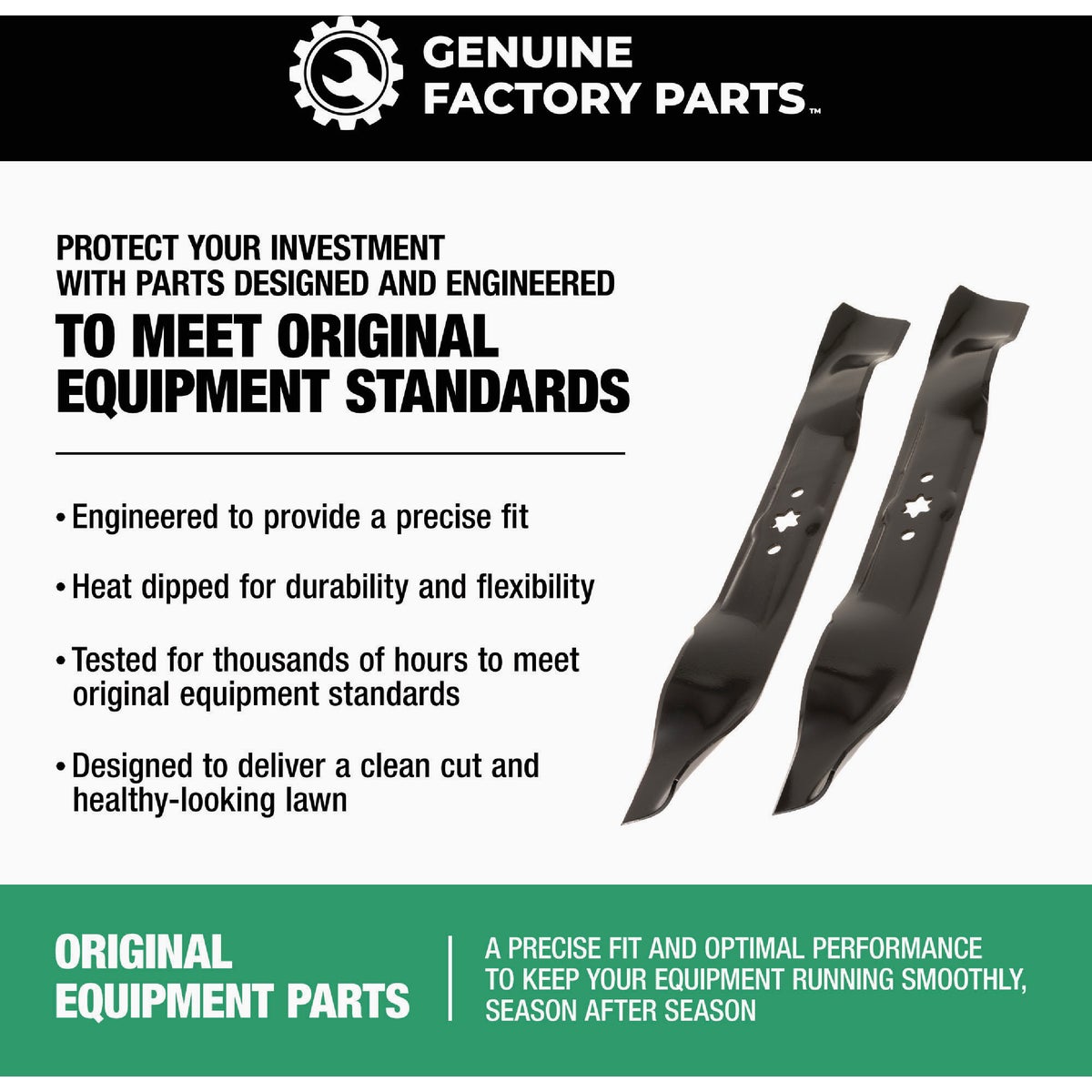 Genuine Factory Parts 54 In. Ultra High-Lift Blade Set (3-Piece) Image 3