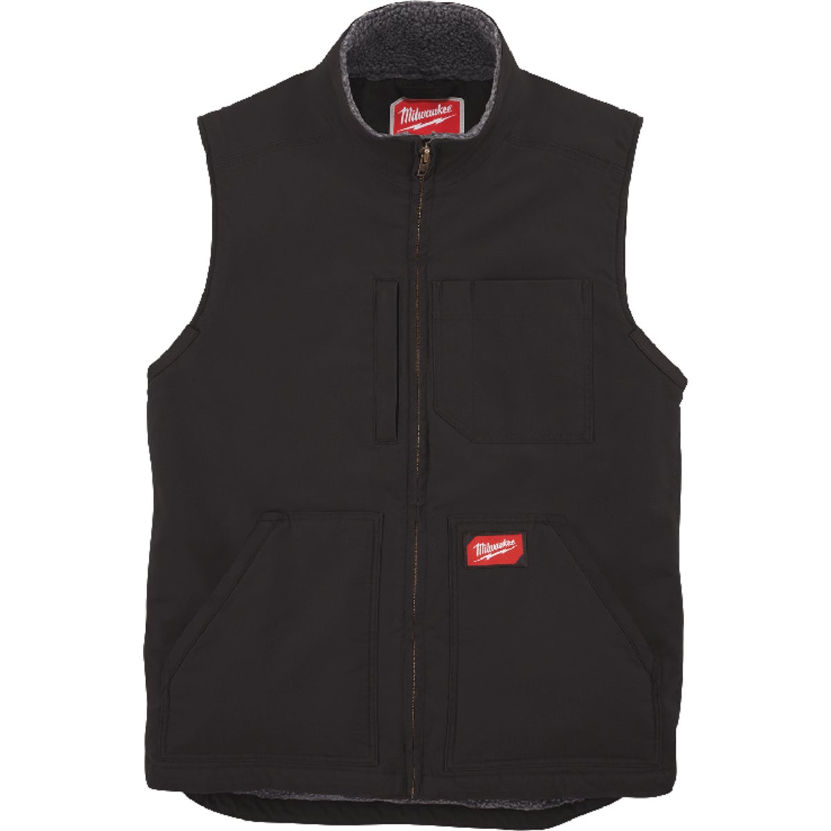 Milwaukee GRIDIRON Men's XL Black Sherpa-Lined Vest