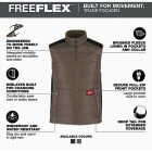 Milwaukee FREEFLEX Men's 2XL Brown Lightweight Insulated Vest Image 2