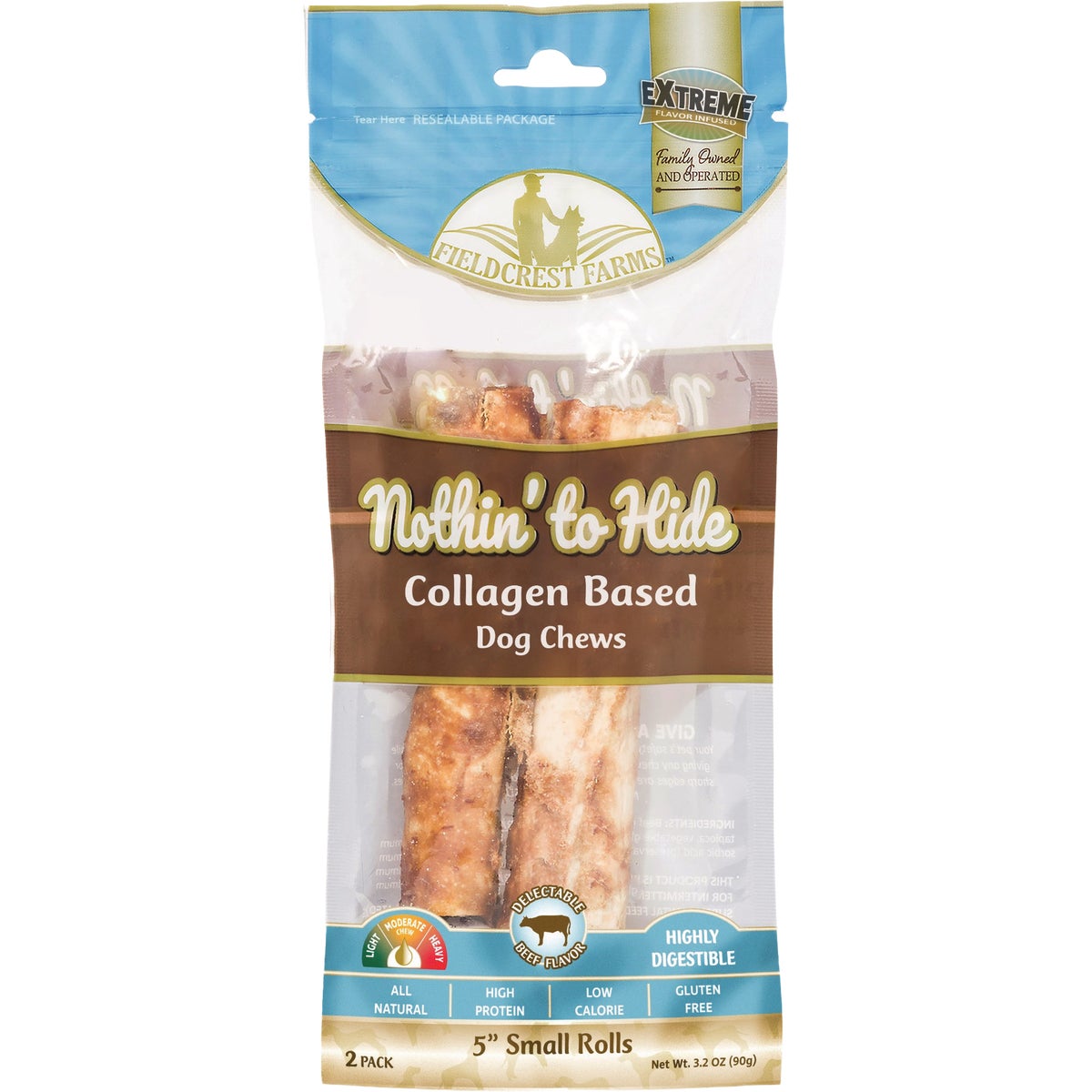 Nothin' to Hide 5 In. Beef  Roll Treat (2-Pack)