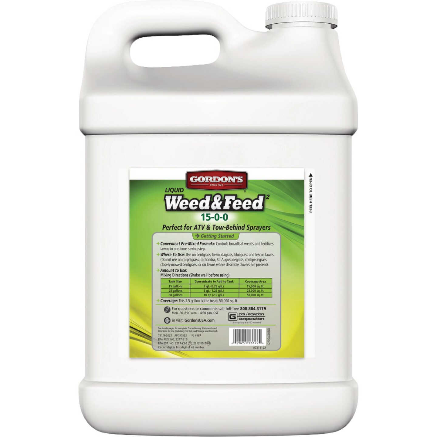 Gordon's Weed & Feed2 2.5 Gal. Concentrate 15-0-0 Fertilizer Image 3
