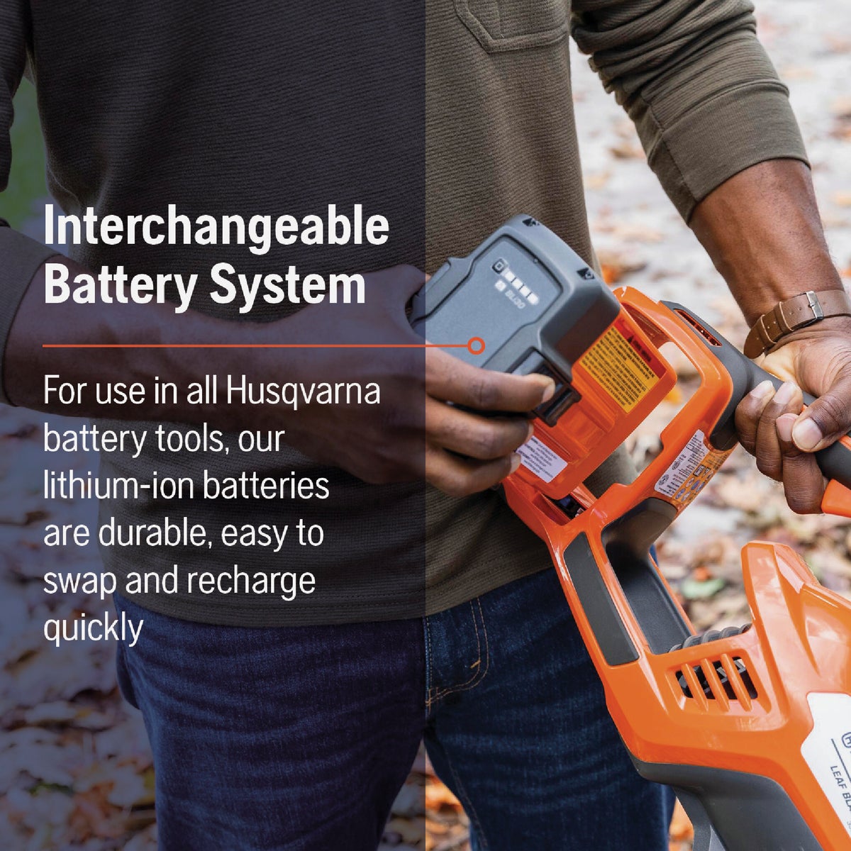 Husqvarna 350iB Leaf Blaster Battery Blower Kit Image 3