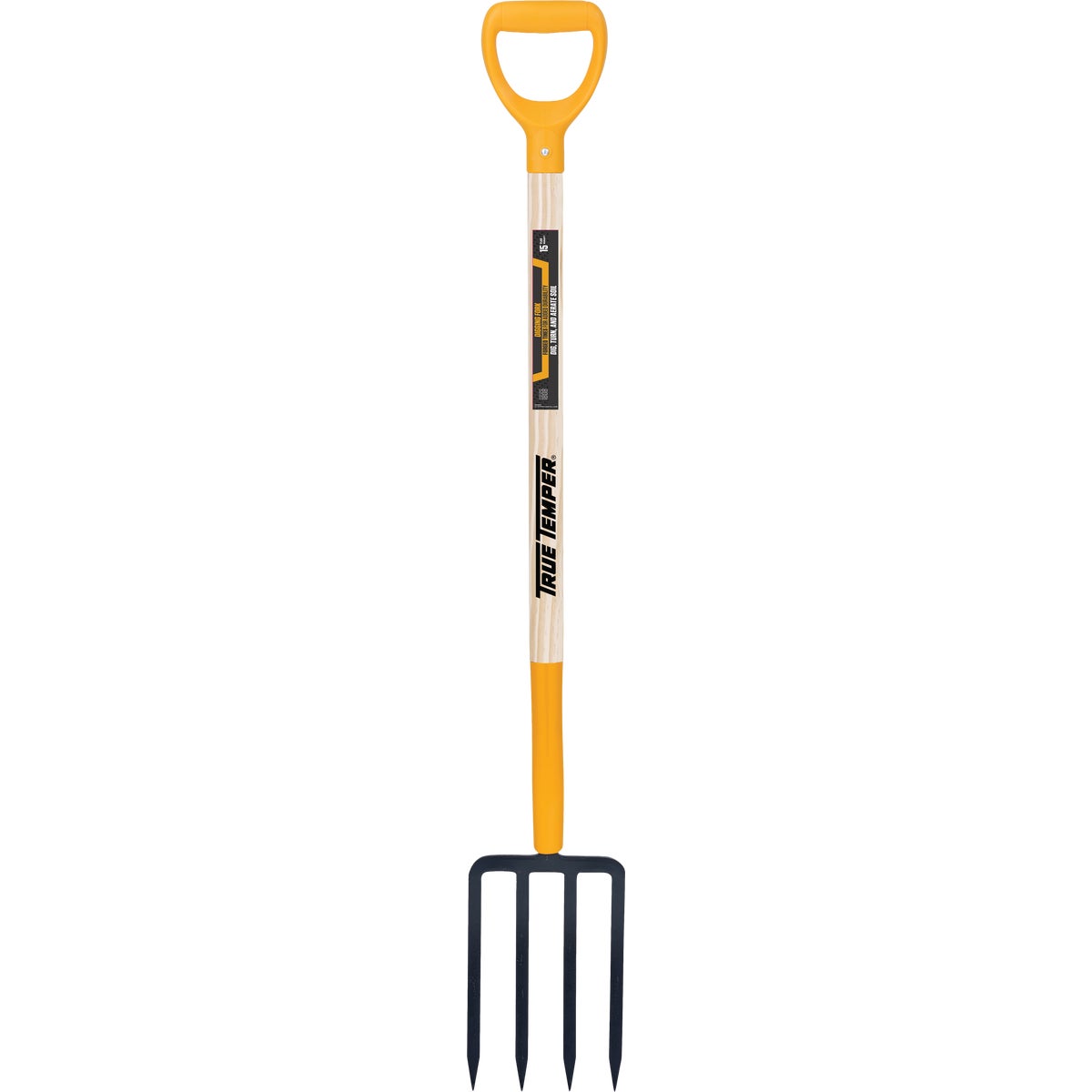True Temper 4-Tine D-Grip Forged Spading Fork with Hardwood Handle