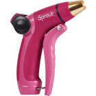 Melnor Raspberry Red Front-Trigger Adjustable Nozzle Image 1