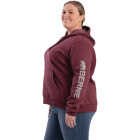 Berne XL Cabernet Women's Signature Sleeve Pullover Hooded Sweatshirt Image 4