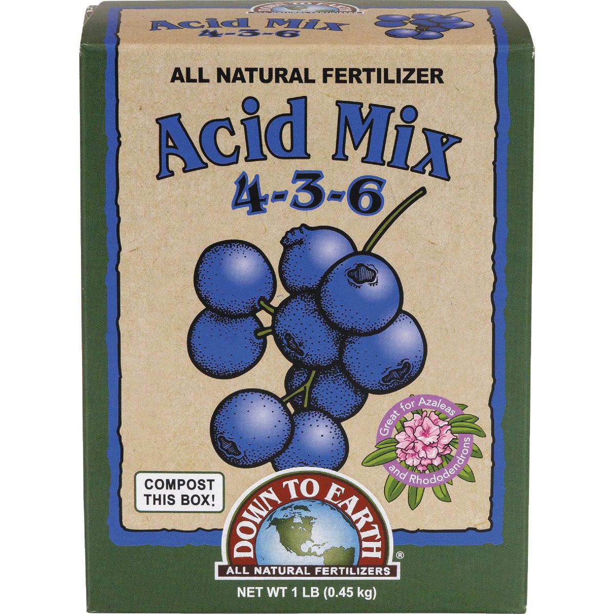 Down To Earth 1 Lb. 4-3-6 Acid Mix
