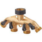 Melnor 4-Way Metal Shut Off Valve Image 1