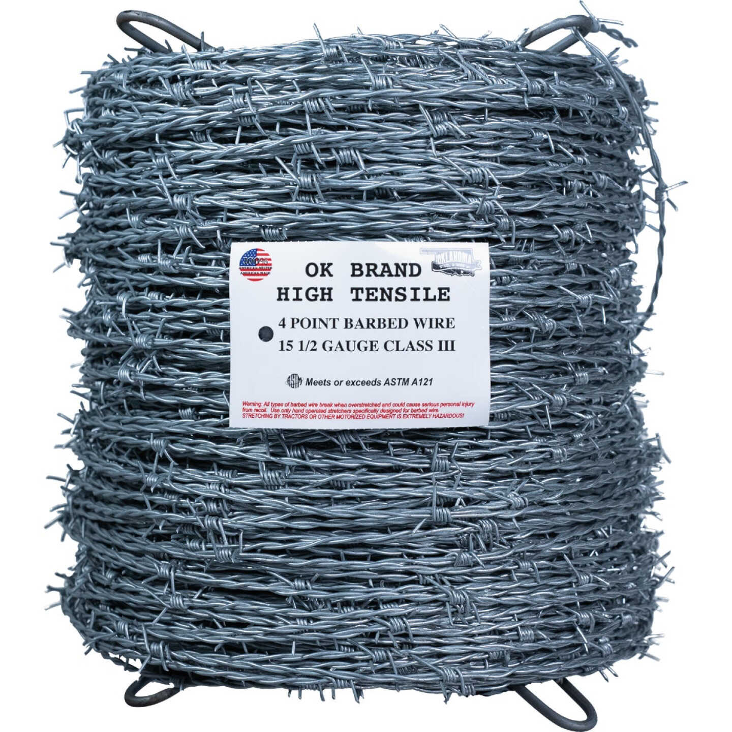 Oklahoma Steel 1320 Ft. x 15.5 Ga. 4 Pt. Barbed Wire Image 1