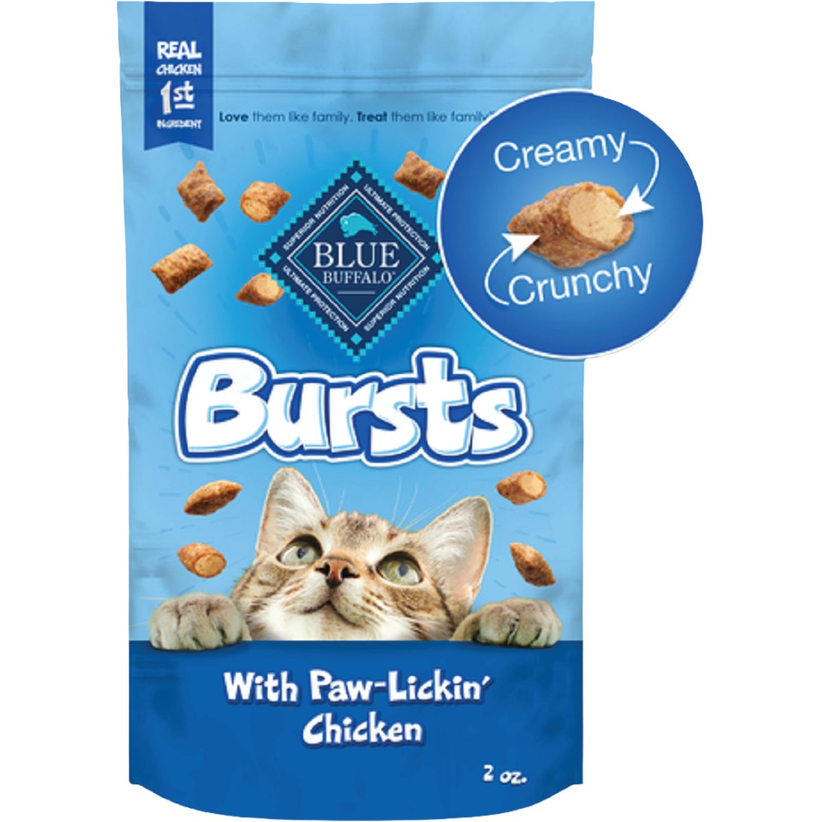 Blue Buffalo Bursts 2 Oz. Paw-Licken Chicken Cat Treats