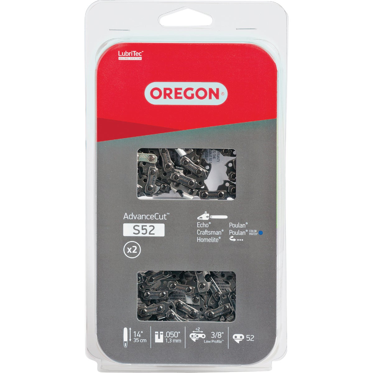 Oregon AdvanceCut 14 In. 52-Link Chainsaw Chain (2-Pack) Image 1