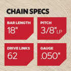 Oregon AdvanceCut 18 In. 62-Link Chainsaw Chain (2-Pack) Image 5
