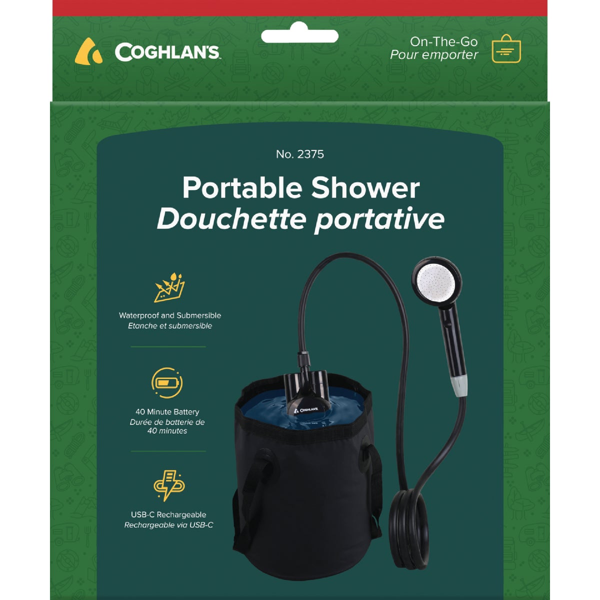 Coghlans Portable Rechargeable Camp Shower