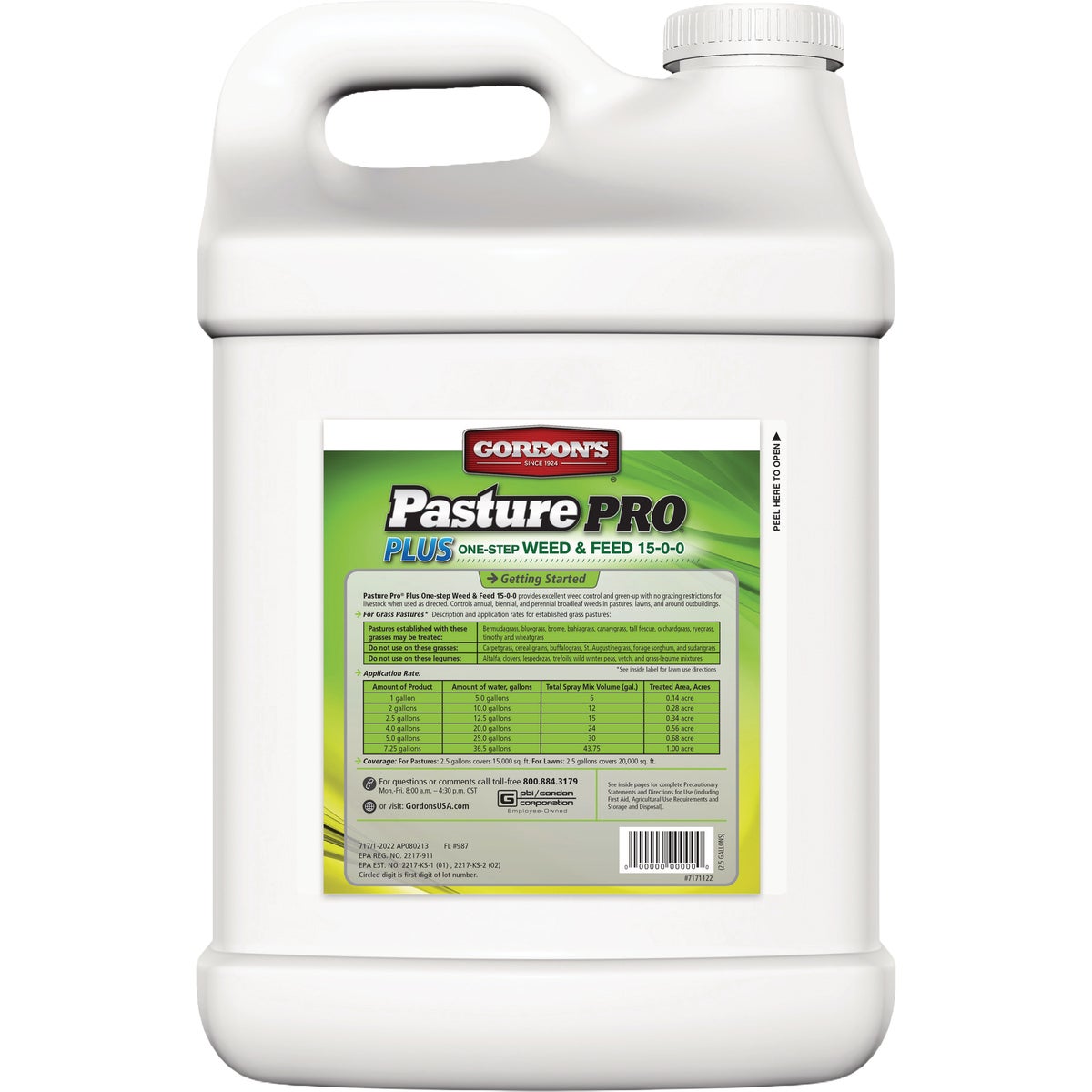 Gordon's Pasture Pro 2.5 Gal. Concentrate 15-0-0 Plus One-Step Weed & Feed Image 3
