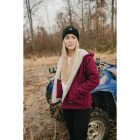 Berne Women's XL Plum Sherpa-Lined Softstone Duck Hooded Jacket Image 2