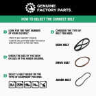 Genuine Factory Parts 30, 36, 38, 42 & 46 In. Deck Drive Belt for 6 & 7-Speed Lawn Tractors and Mini Riders Image 4