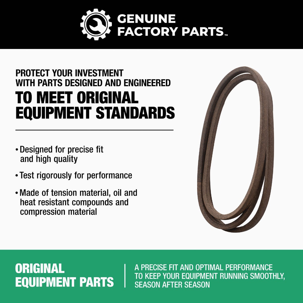 Genuine Factory Parts 30, 36, 38, 42 & 46 In. Deck Drive Belt for 6 & 7-Speed Lawn Tractors and Mini Riders Image 3