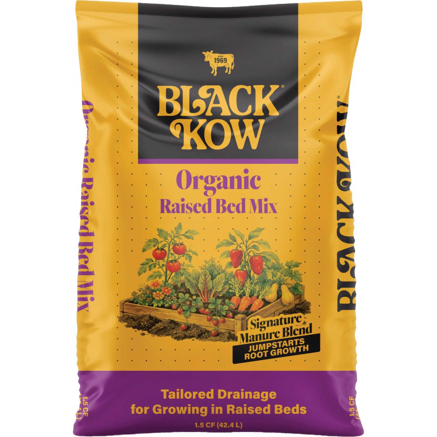 Black Kow 1.5 Cu. Ft. Organic Raised Bed Mix Image 1