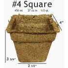 Summit CowPots #4 Square Cow Manure Grow Pots (12-Pack) Image 2