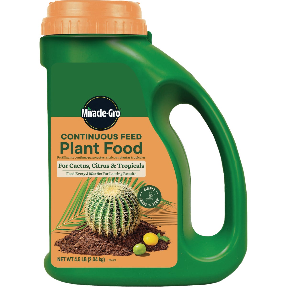 Miracle-Gro Continuous Feed 4.5 Lb. Plant Food for Cactus, Citrus, & Tropicals
