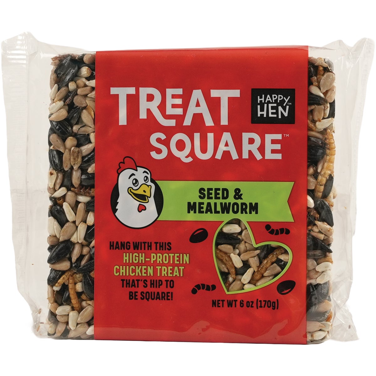 Happy Hen Treats 6 Oz. Mealworm & Seed Squares Poultry Treats