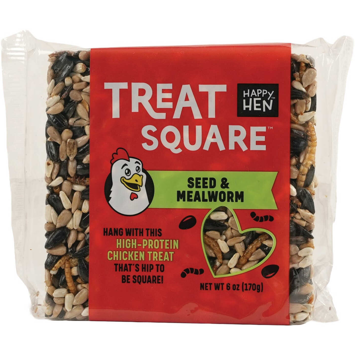 Happy Hen Treats 6 Oz. Mealworm & Seed Squares Poultry Treats Image 1