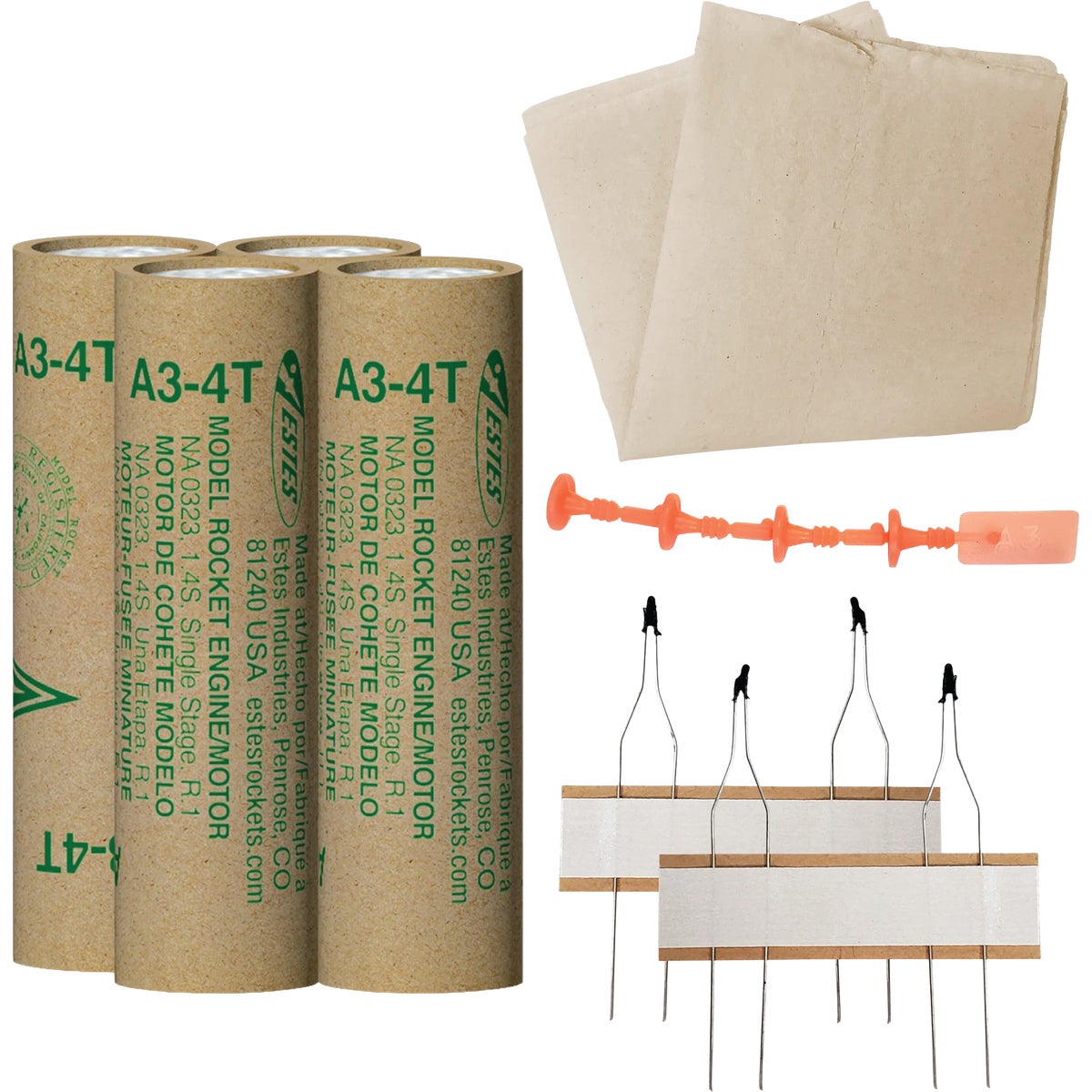 Estes A3-4T Engine Flight Pack (4-Pack) Image 2
