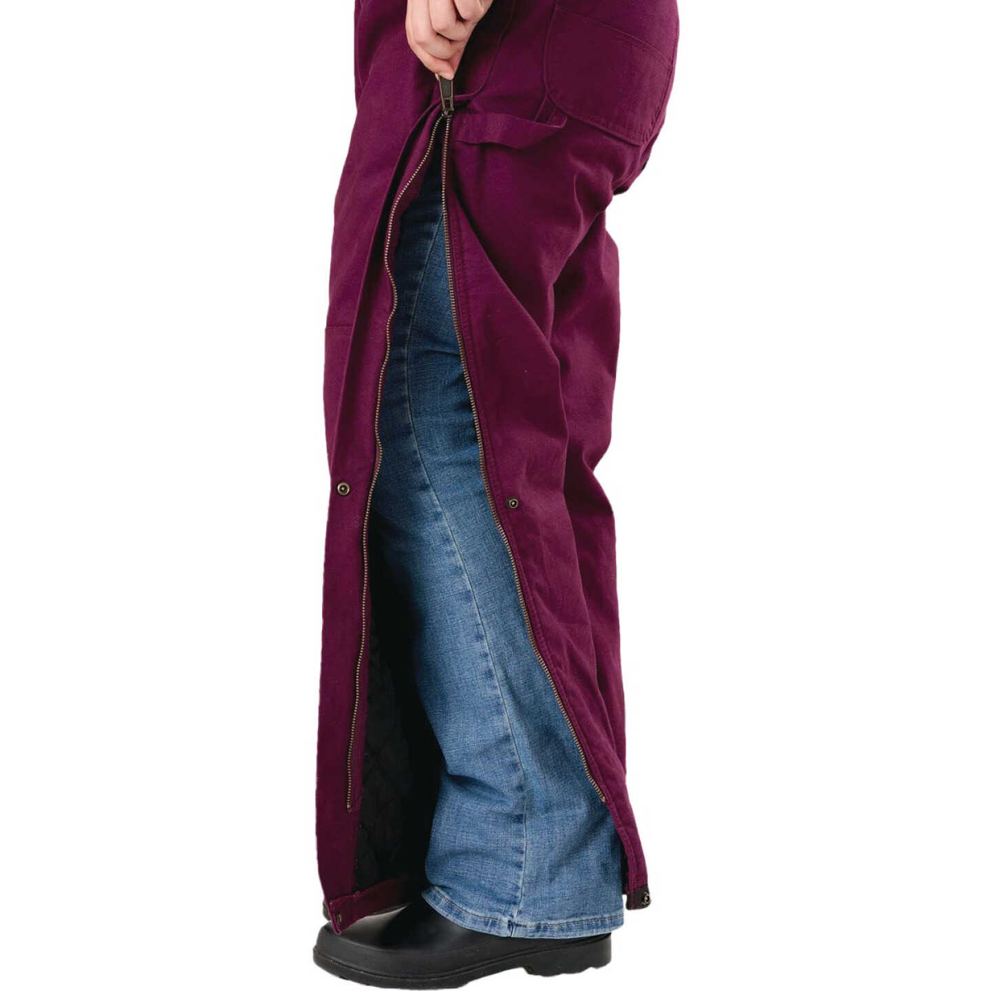 Berne Women's 2XL Plum Softstone Duck Insulated Bib Overall Image 4