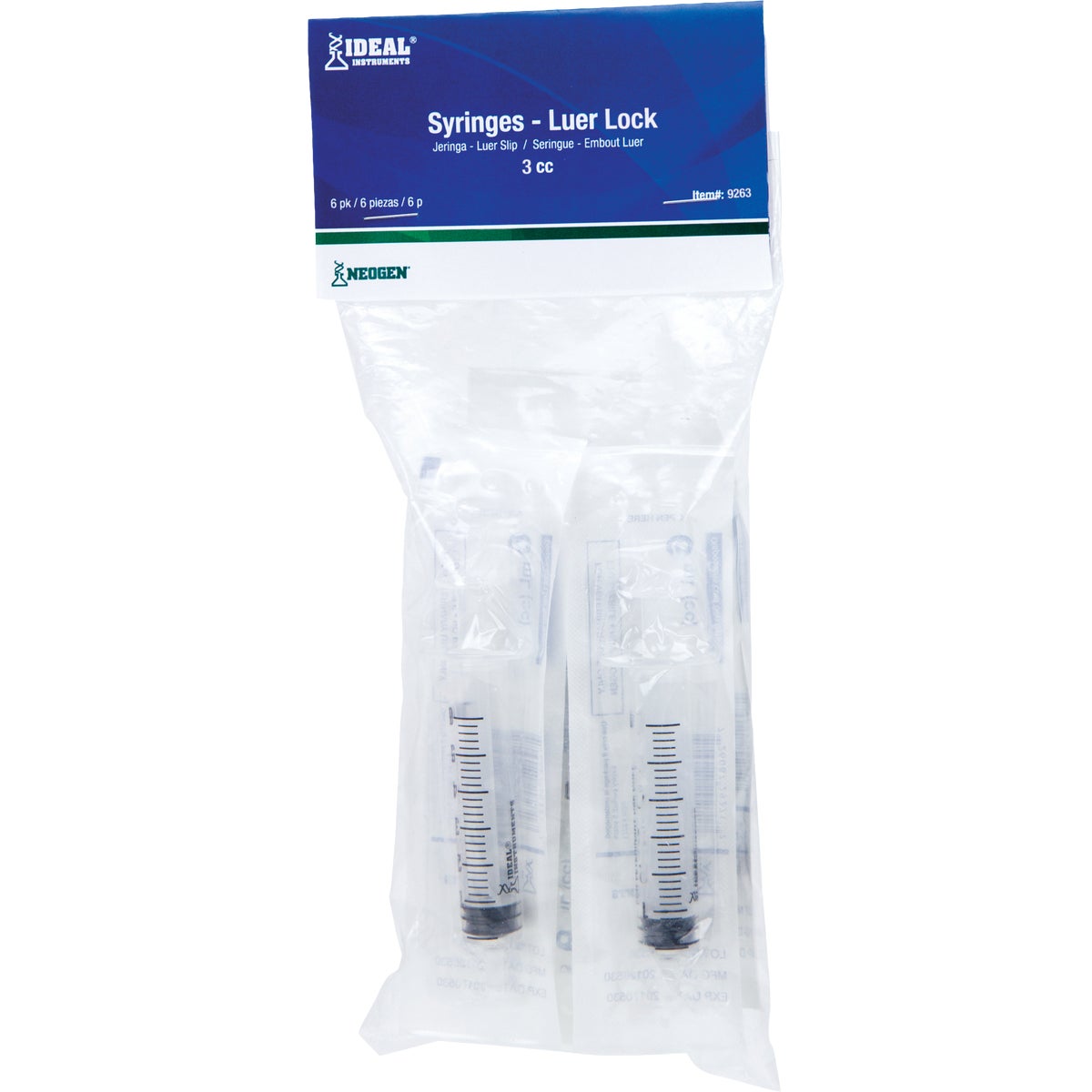 Ideal Instruments 3cc Disposable Syringe (6-Pack)