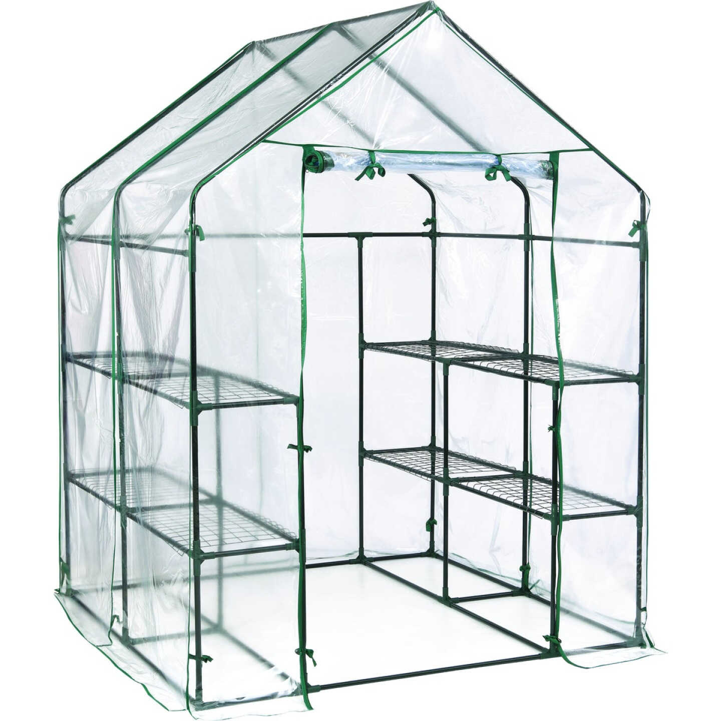 Miracle-Gro 56 In. x 56 In. x 76 In. Steel Frame Mini Greenhouse Image 1