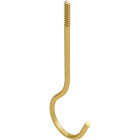 National Hardware 6 In. Brass Ceiling Hook Image 1