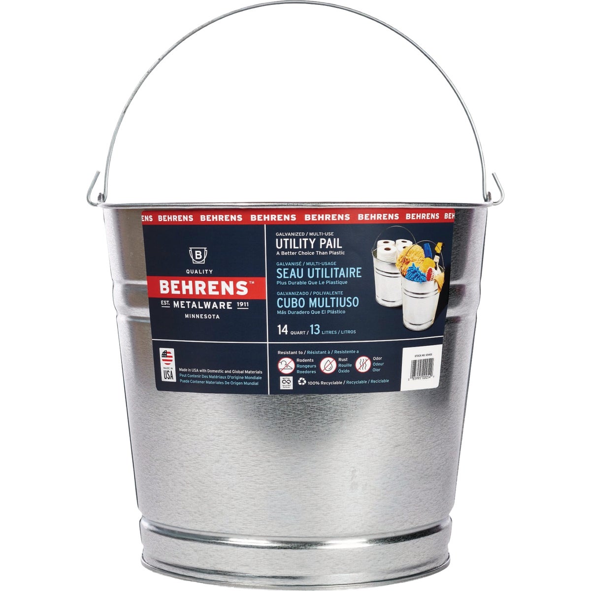 Behrens 14 Qt. Galvanized Steel Pail
