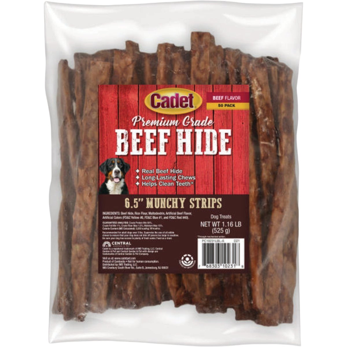 Cadet 6.5 In. Munchy Beef Hide Strips Display (50-Piece) Image 2