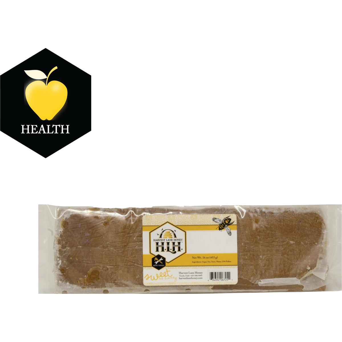Harvest Lane Honey 1 Lb Pollen Pattie Bee Feed