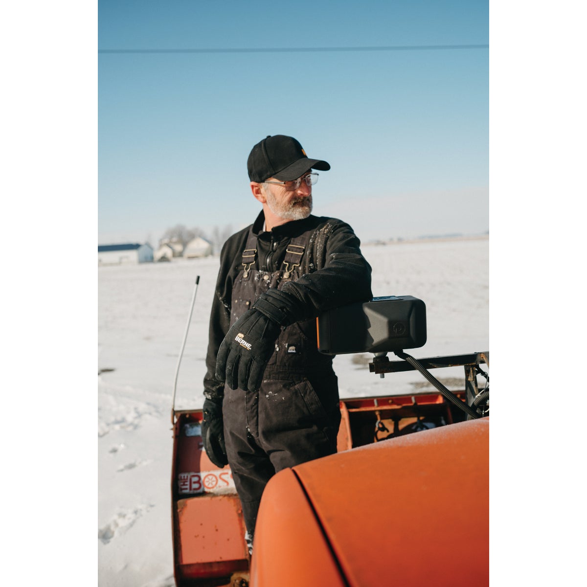 Berne Men's Large Black Heartland Insulated Washed Duck Bib Overalls Image 2