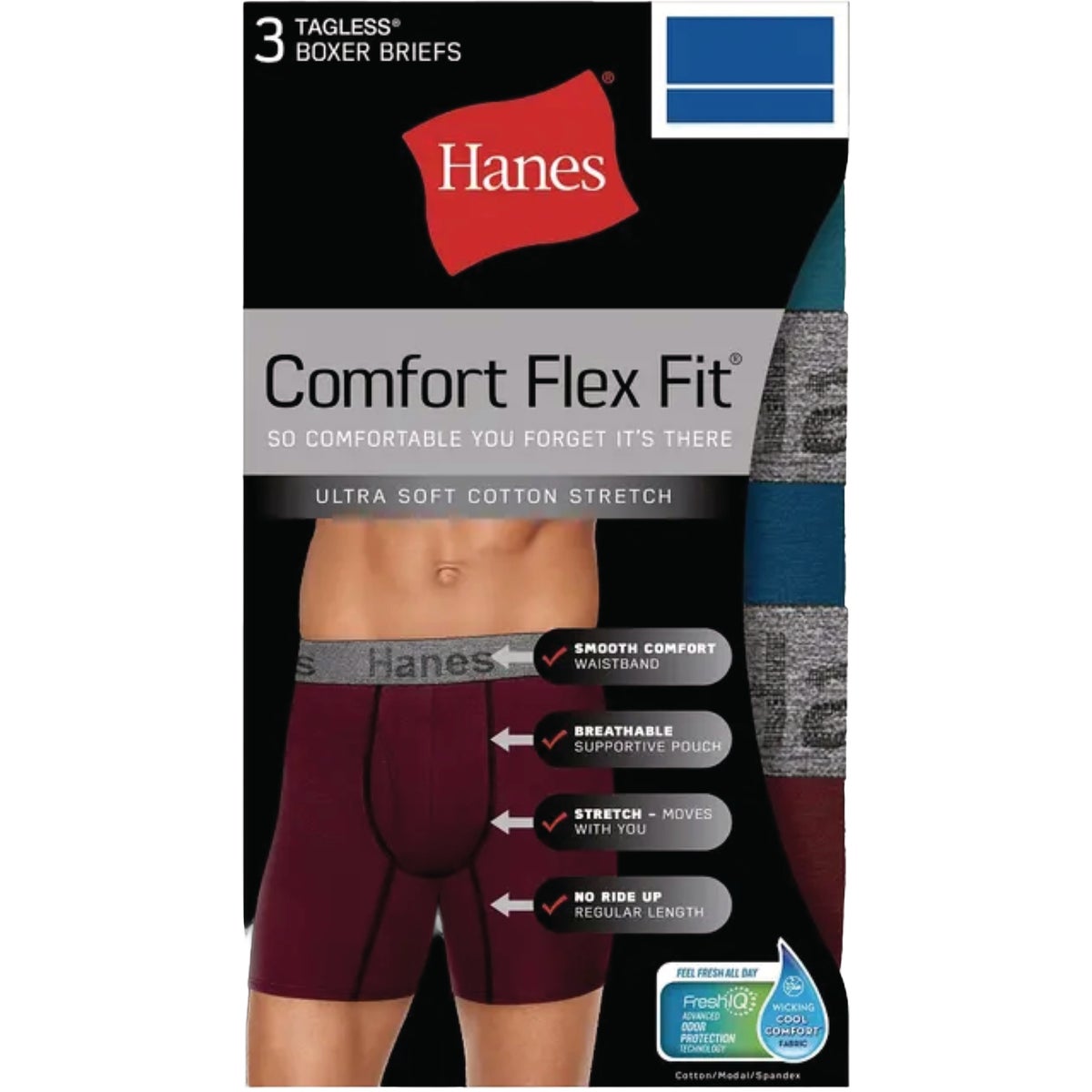 Hanes Men's M Flex Fit Boxer Briefs (3-Pack)
