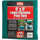 Do it Best 9 Ft. x 9 Ft. Poly Fabric Green Lawn Cleanup Tarp Image 1