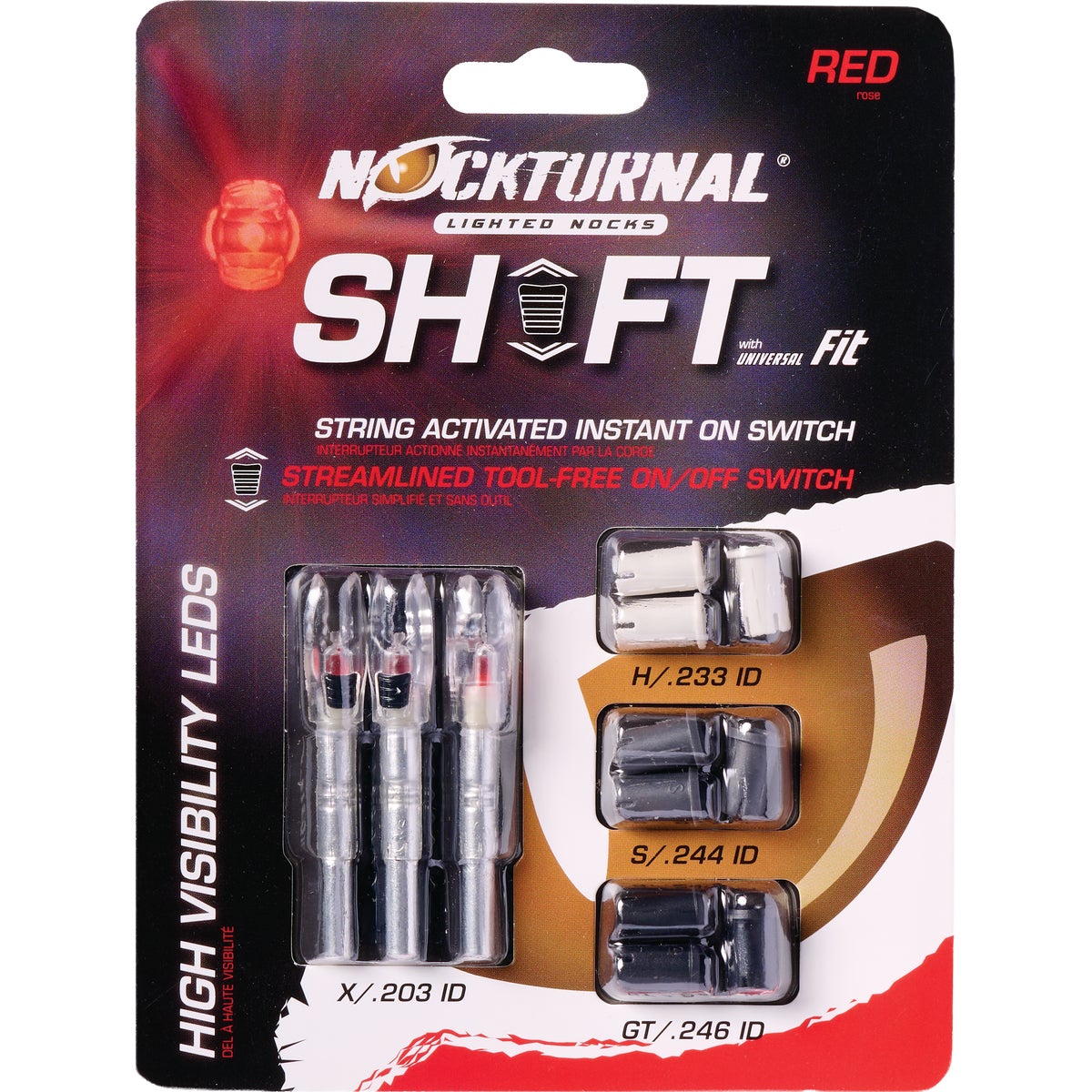 Shift Universal Red Lighted Nock (3-Pack)
