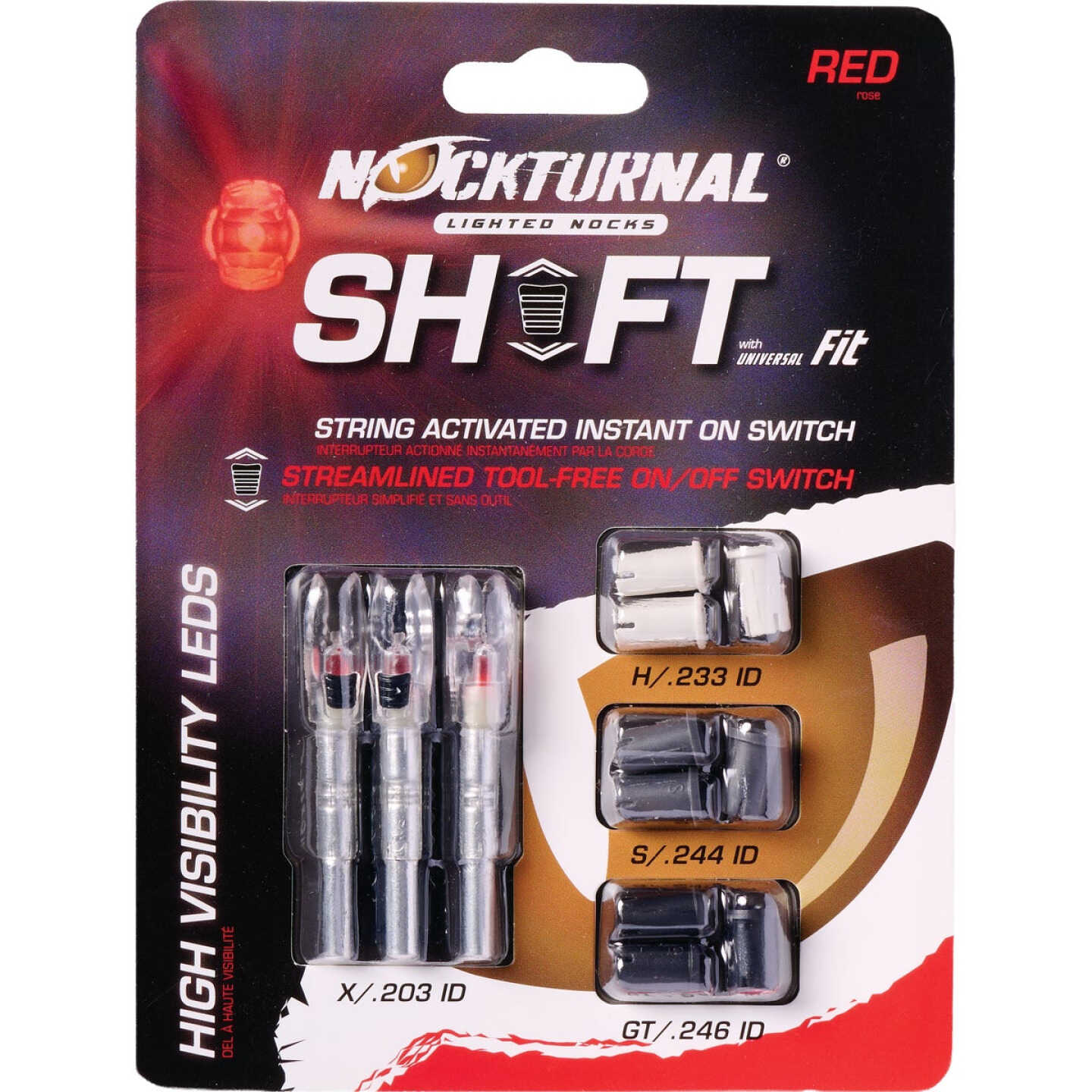 Shift Universal Red Lighted Nock (3-Pack) Image 1