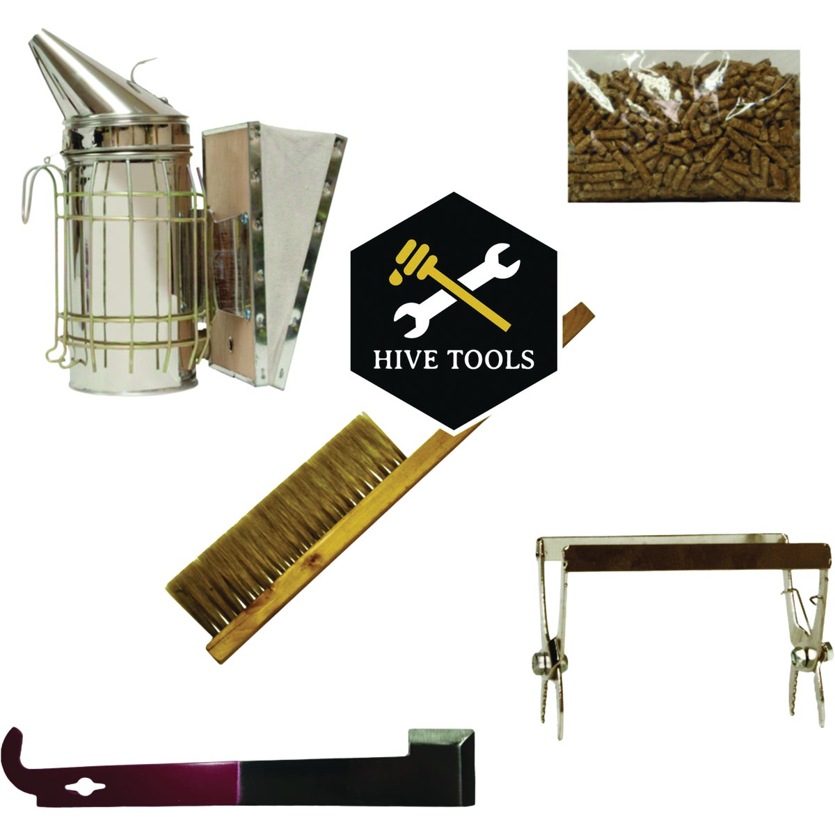 Harvest Lane Honey Beginner Beekeeping Tool/Accessory Kit
