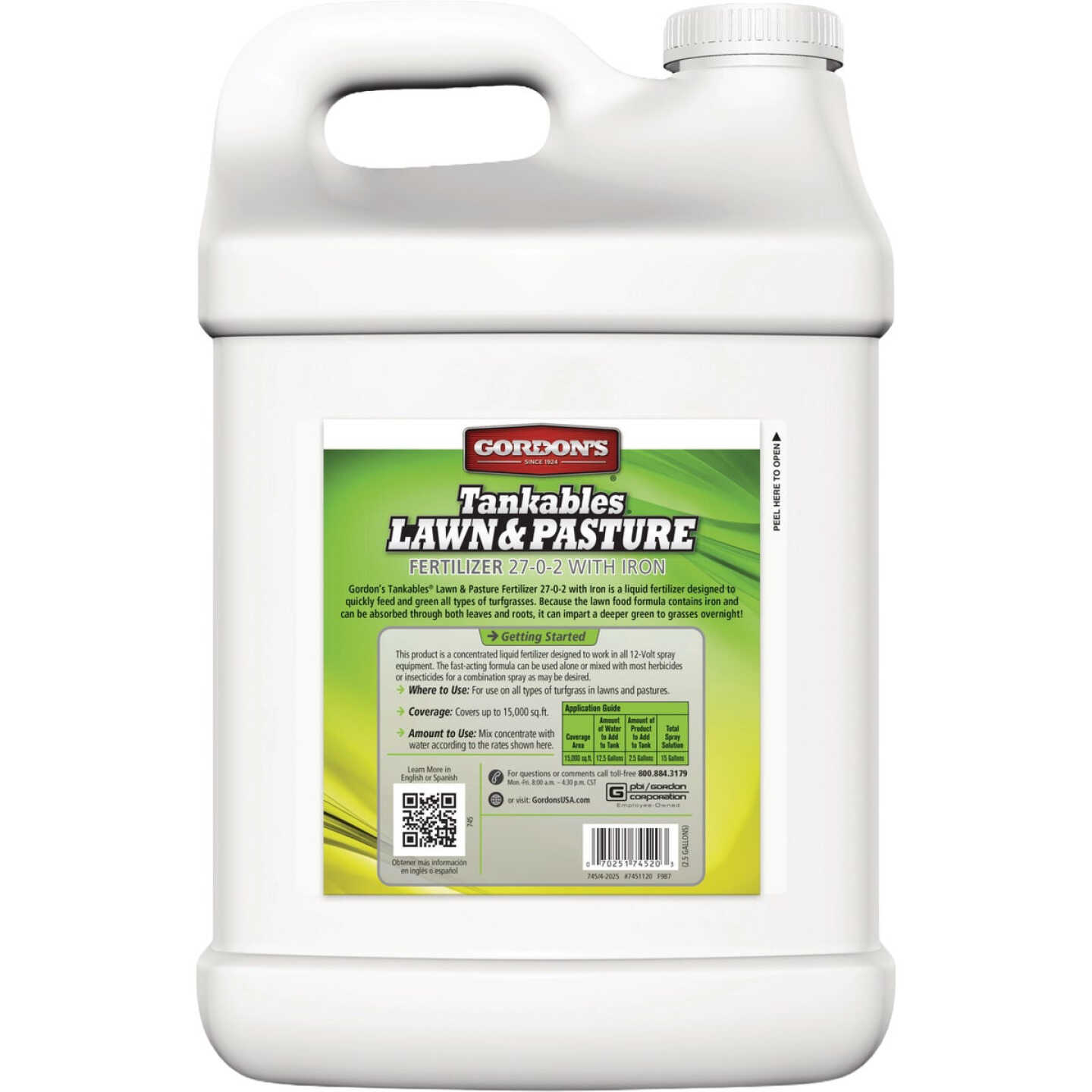 Gordon's Tankables 2.5 Gal. Concentrate 15-0-0 Lawn & Pasture Fertilizer Image 2
