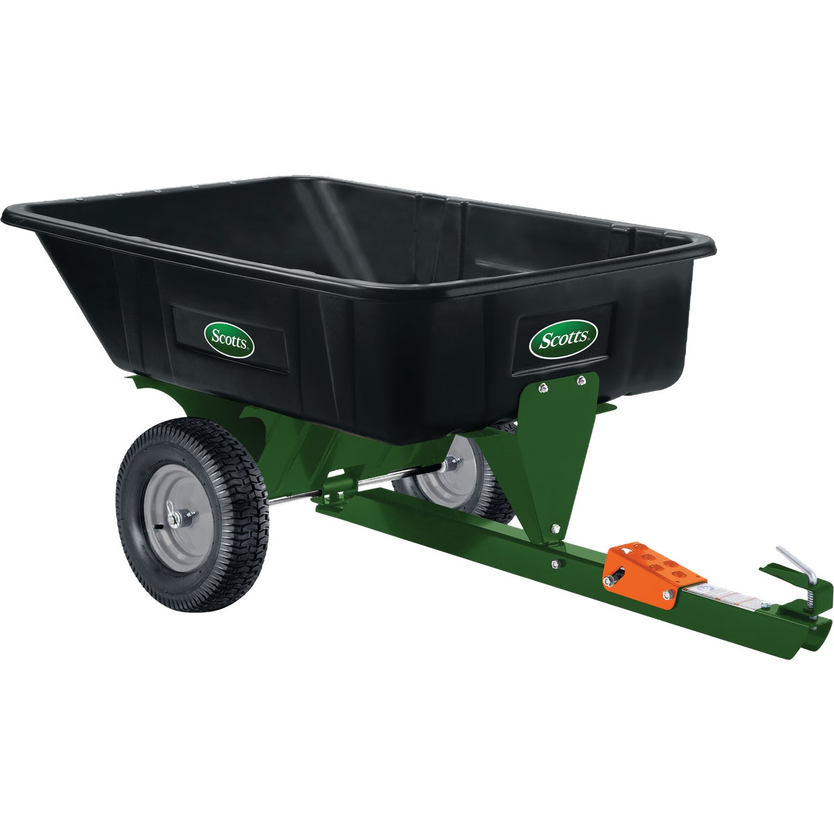 Scotts 10 Cu. Ft. Poly Swivel Tow-Behind Dump Cart