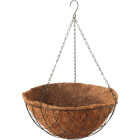 Best Garden 14 In. Steel Rod Black Powder Coat Hanging Plant Basket Image 1