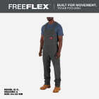 Milwaukee FREEFLEX Men's 40x32 Gray Unlined Bib Overalls Image 4