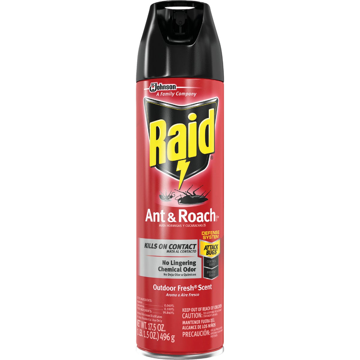 Raid 17.5 Oz. Outdoor Fresh Scent Aerosol Spray Ant & Roach Killer Image 1