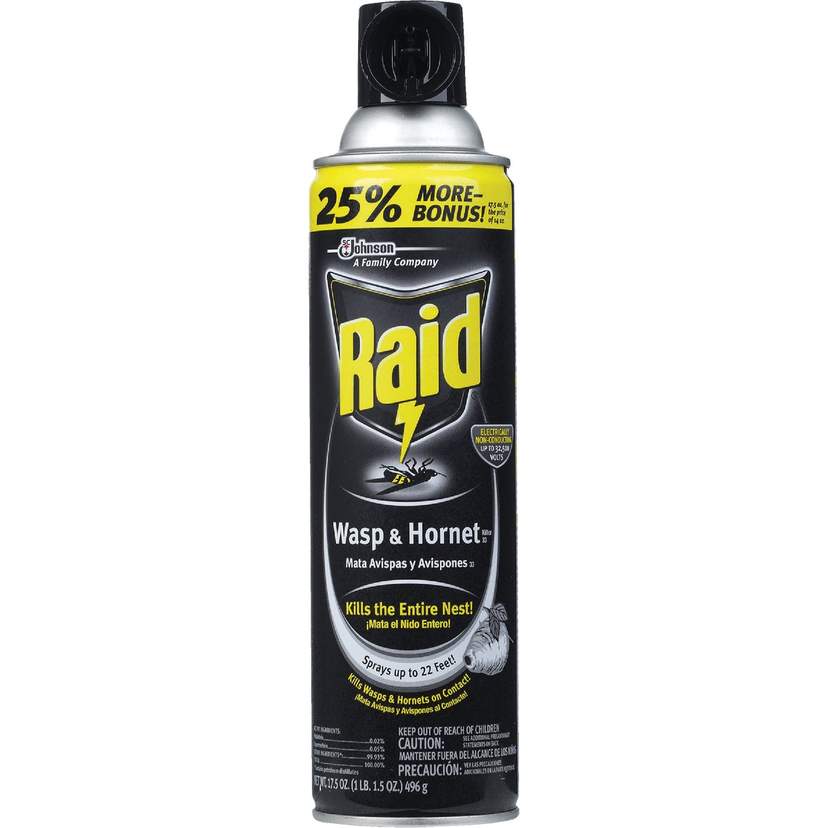 Raid 17.5 Oz. Liquid Aerosol Spray Wasp & Hornet Killer Image 1