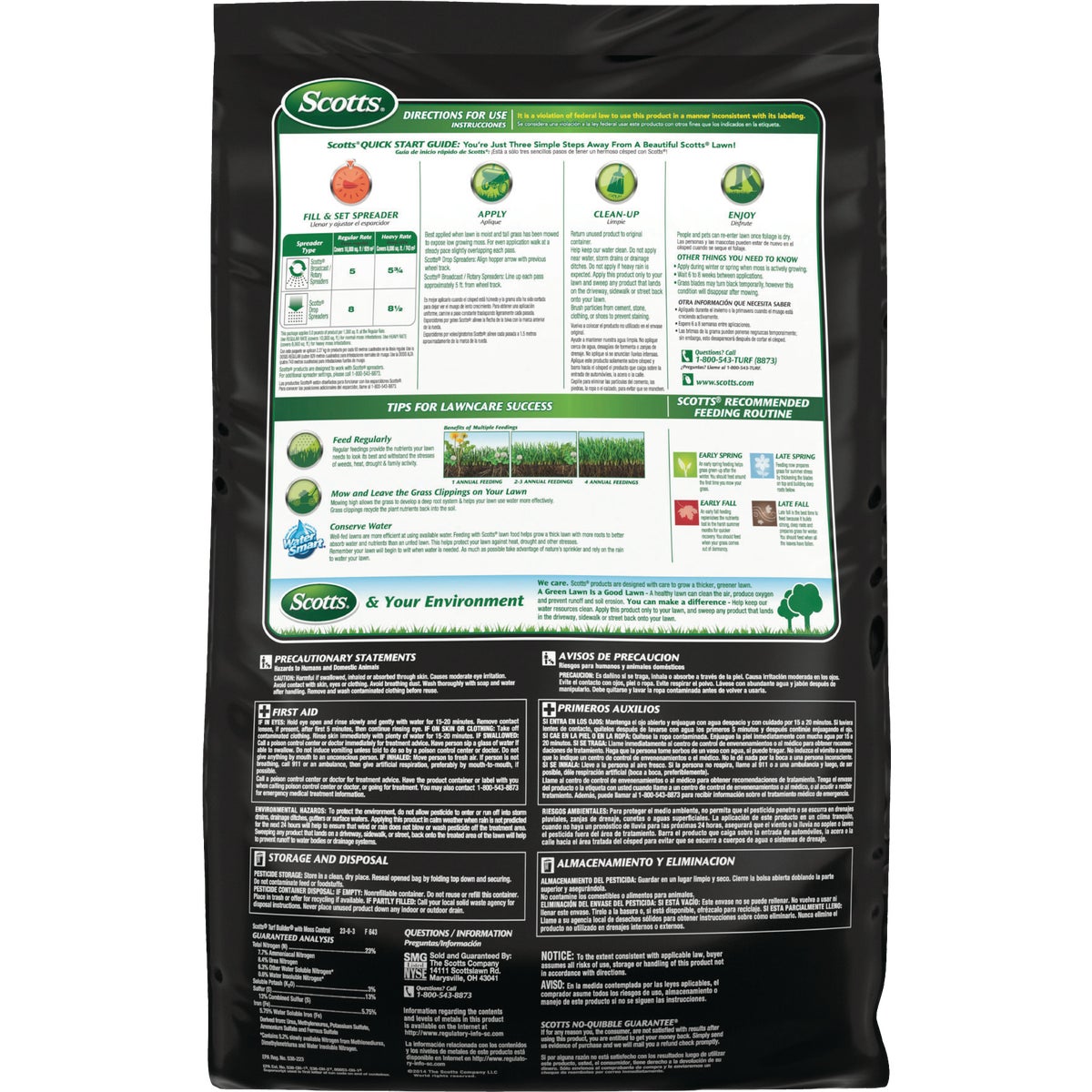 Scotts 50 Lb. 10,000 Sq. Ft. Turf Builder with Moss Control Fertilizer Image 2