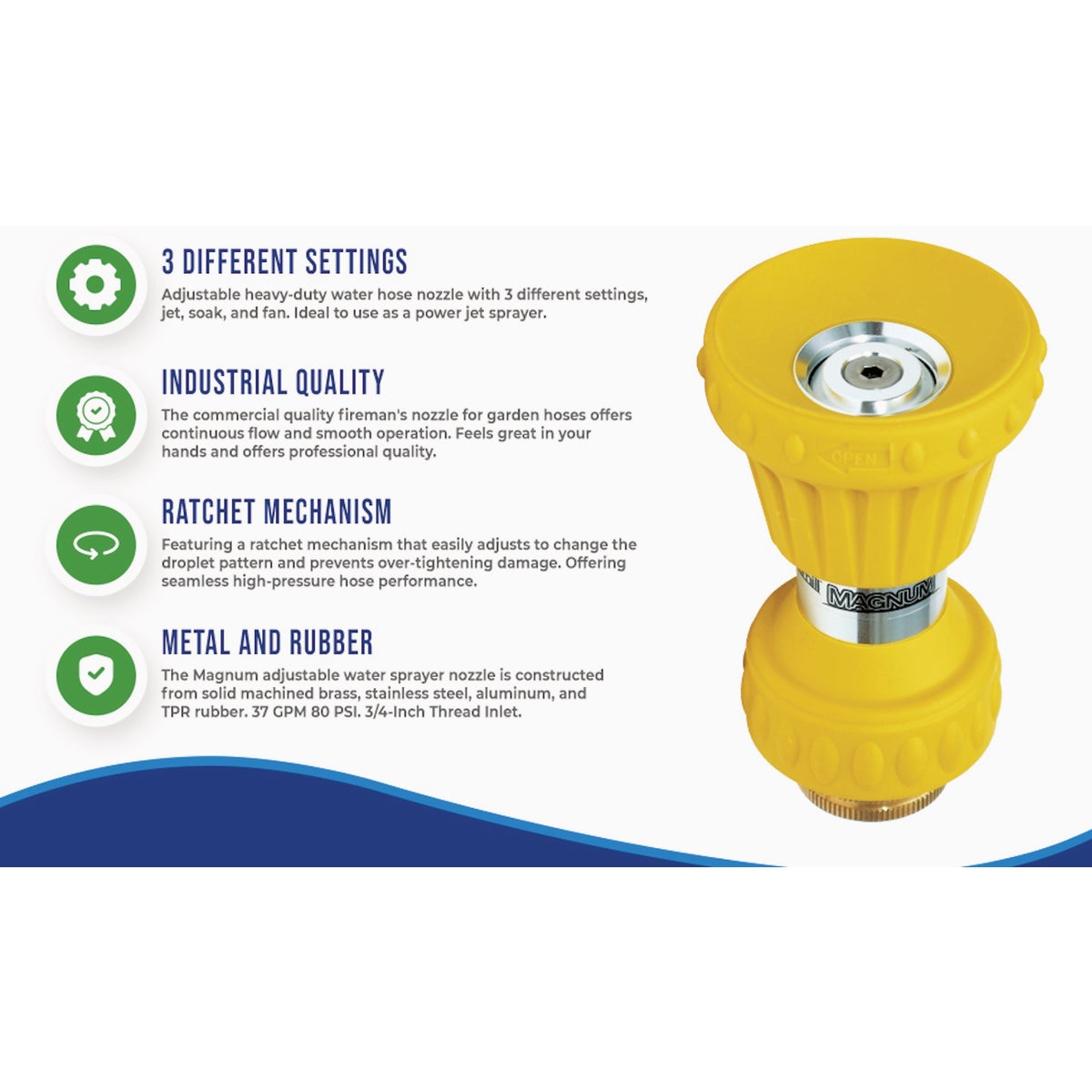 Underhill Magnum Fireman Hose Nozzle Image 2