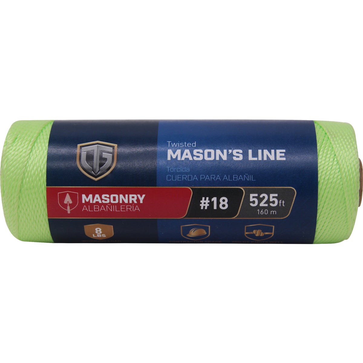 TruGuard #18 x 525 Ft. Neon Yellow Twisted Polypropylene Mason's Line