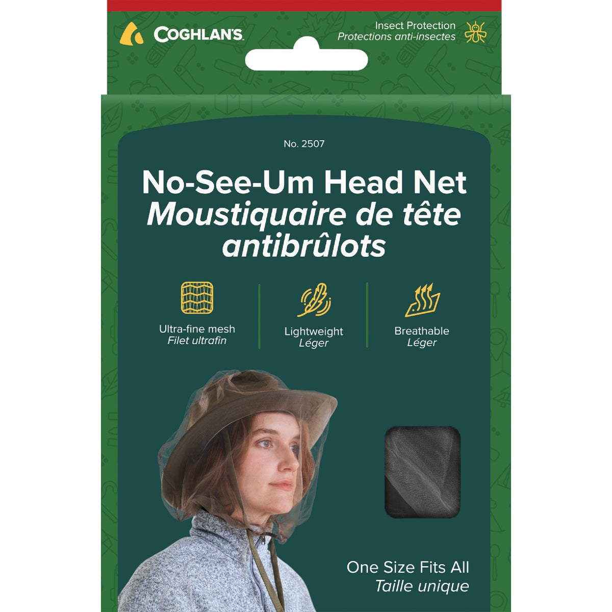 Coghlans Black Mesh No-See-Um Head Net